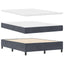 Box spring seng med hovedgærde Mørkegrå 200 x 140 cm Fløjl