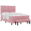 Box spring seng med pude Lyserød 200 x 140 cm Fløjl