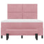 Box spring seng med pude Lyserød 200 x 140 cm Fløjl