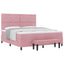 Box spring seng med hovedgærde Lyserød 200 x 180 cm Fløjl