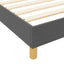 Sengestel med hovedgærde Mørkegrå 100 x 200 cm Stof