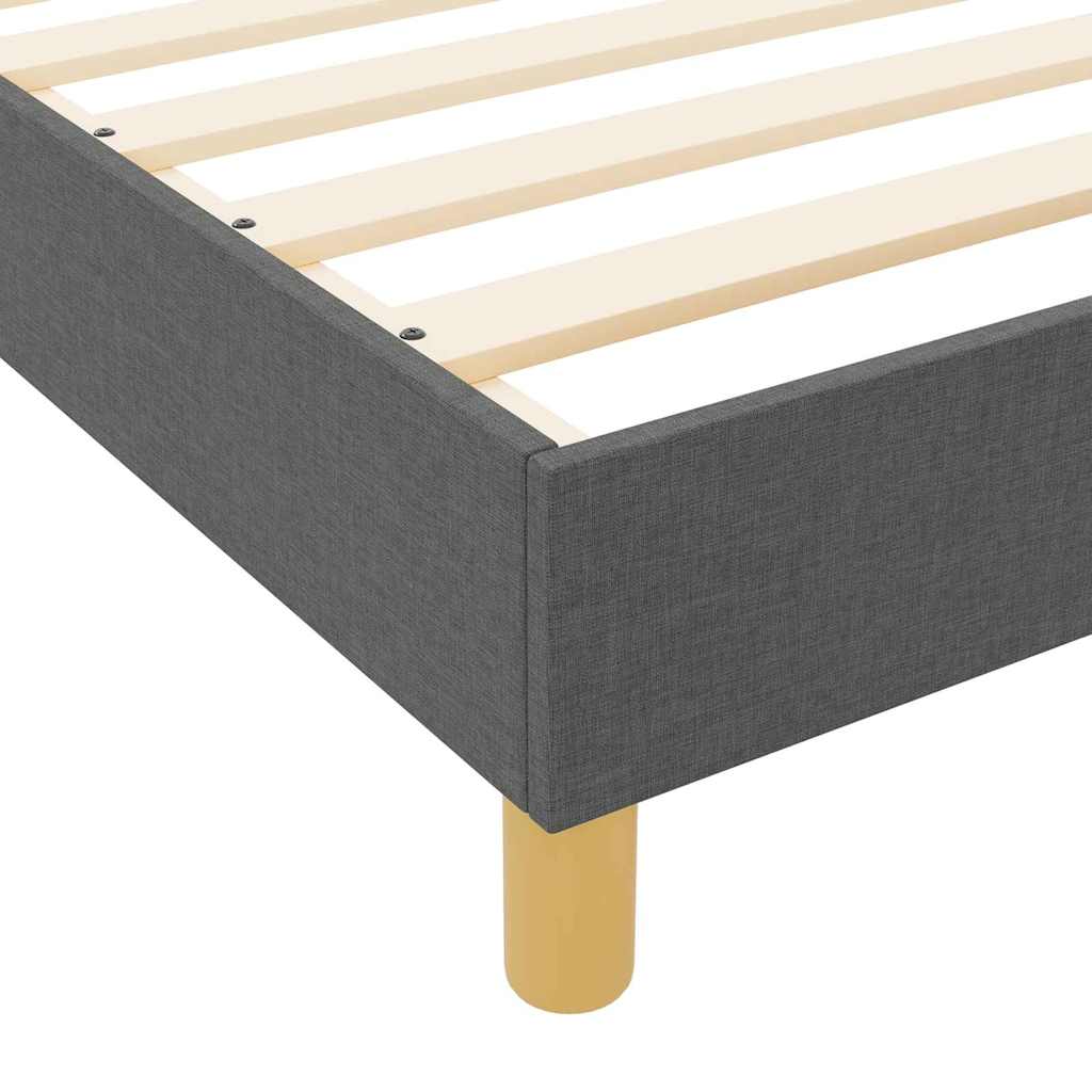 Sengestel med hovedgærde Mørkegrå 80 x 200 cm Stof