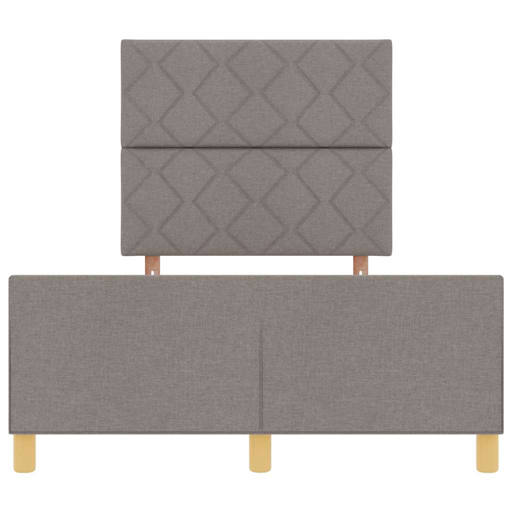 Sengestel med hovedgærde Gråbrun 120 x 190 cm Stof