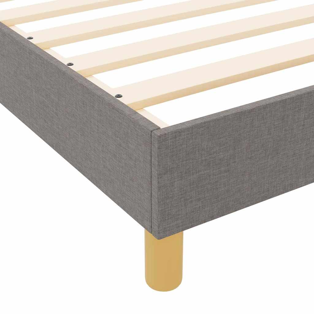 Sengestel med hovedgærde Gråbrun 200 x 200 cm Stof