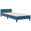 Box spring seng med hovedgærde Mørk blå 80 x 200 cm Fløjl