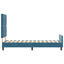 Box spring seng med hovedgærde Mørk blå 80 x 200 cm Fløjl