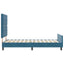 Box spring seng med hovedgærde Mørk blå 90 x 190 cm Fløjl