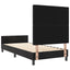 Box spring seng med hovedgærde Sort 100 x 200 cm Fløjl