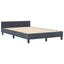 Box spring seng med hovedgærde Mørkegrå 120 x 200 cm Fløjl
