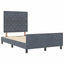 Box spring seng med hovedgærde Mørkegrå 120 x 200 cm Fløjl