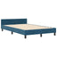 Box spring seng med hovedgærde Mørk blå 120 x 200 cm Fløjl