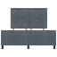Box spring seng med hovedgærde Mørkegrå 140 x 190 cm Fløjl