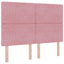 Box spring seng med hovedgærde Lyserød 140 x 190 cm Fløjl