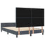 Box spring seng med hovedgærde Mørkegrå 140 x 200 cm Fløjl