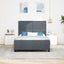 Box spring seng med hovedgærde Mørkegrå 160 x 200 cm Fløjl