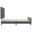 Box spring seng med hovedgærde Mørkegrå 160 x 200 cm Fløjl