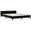 Box spring seng med hovedgærde Sort 160 x 200 cm Fløjl