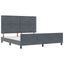 Box spring seng med hovedgærde Mørkegrå 180 x 200 cm Fløjl
