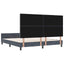 Box spring seng med hovedgærde Mørkegrå 180 x 200 cm Fløjl