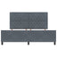 Box spring seng med hovedgærde Mørkegrå 180 x 200 cm Fløjl