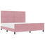 Box spring seng med hovedgærde Lyserød 180 x 200 cm Fløjl