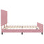 Box spring seng med hovedgærde Lyserød 180 x 200 cm Fløjl