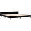 Box spring seng med hovedgærde Sort 200 x 200 cm Fløjl