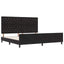 Box spring seng med hovedgærde Sort 200 x 200 cm Fløjl