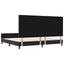 Box spring seng med hovedgærde Sort 200 x 200 cm Fløjl