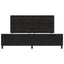 Box spring seng med hovedgærde Sort 200 x 200 cm Fløjl