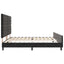 Box spring seng med hovedgærde Sort 200 x 200 cm Fløjl