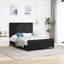 Box spring seng med hovedgærde Sort 160 x 200 cm Fløjl