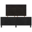 Box spring seng med hovedgærde Sort 160 x 200 cm Fløjl