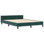 Box spring seng med hovedgærde Mørkegrøn 160 x 200 cm Fløjl
