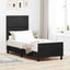 Box spring seng med hovedgærde Sort 80 x 200 cm Fløjl