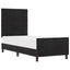 Box spring seng med hovedgærde Sort 80 x 200 cm Fløjl