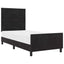 Box spring seng med hovedgærde Sort 100 x 200 cm Fløjl