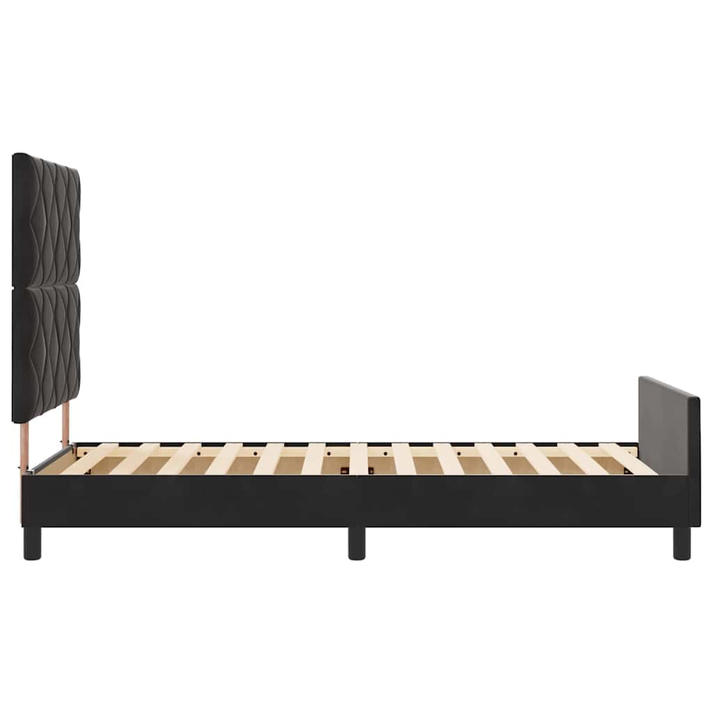 Box spring seng med hovedgærde Sort 100 x 200 cm Fløjl
