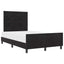 Box spring seng med hovedgærde Sort 120 x 190 cm Fløjl