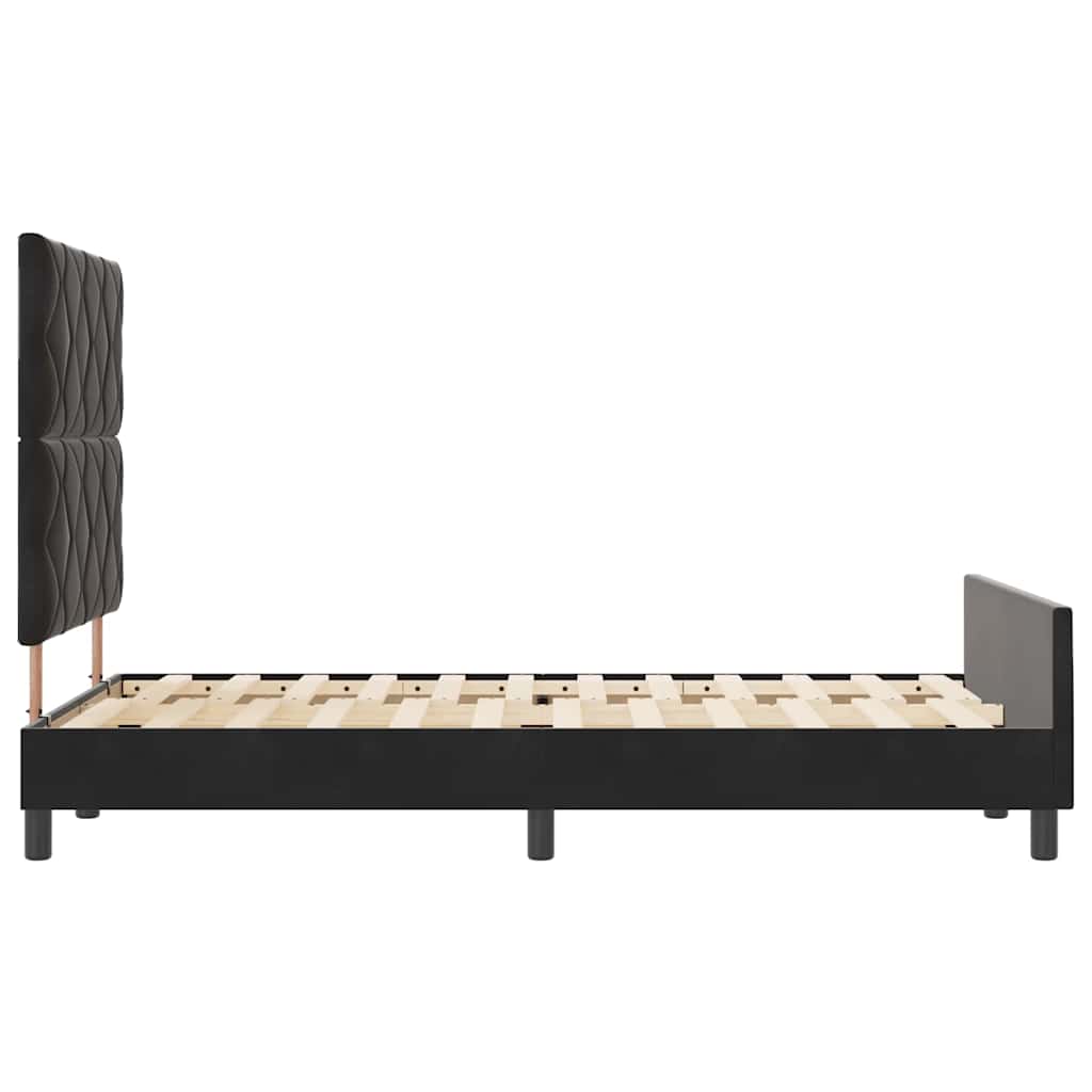 Box spring seng med hovedgærde Sort 120 x 190 cm Fløjl