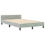 Box spring seng med hovedgærde Lysegrå 120 x 200 cm Fløjl