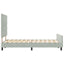 Box spring seng med hovedgærde Lysegrå 120 x 200 cm Fløjl