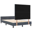 Box spring seng med hovedgærde Mørkegrå 120 x 200 cm Fløjl