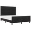 Box spring seng med hovedgærde Sort 140 x 190 cm Fløjl