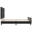 Box spring seng med hovedgærde Sort 140 x 190 cm Fløjl