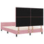 Box spring seng med hovedgærde Lyserød 140 x 200 cm Fløjl