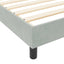 Box spring seng med hovedgærde Lysegrå 160 x 200 cm Fløjl