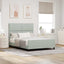 Box spring seng med hovedgærde Lysegrå 160 x 200 cm Fløjl
