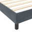Box spring seng med hovedgærde Mørkegrå 160 x 200 cm Fløjl