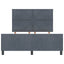 Box spring seng med hovedgærde Mørkegrå 160 x 200 cm Fløjl